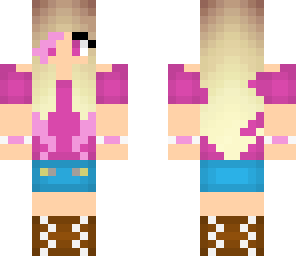 pink summer girl skin
