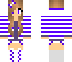 purple and white girl
