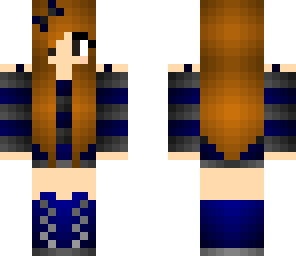girl blue black