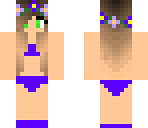butiful purple bikini lady