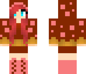 cute chocolate cake girl