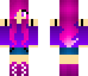 pretty purple and pink girl