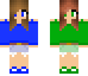 blue and green