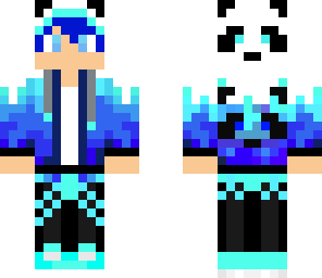 panda blue hair