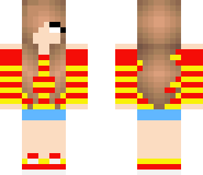cute herobrine girl with headphones