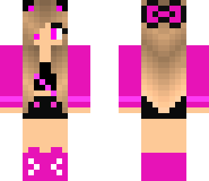 pink cat girl edit now with handbag