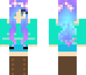 pastel colour hair girl