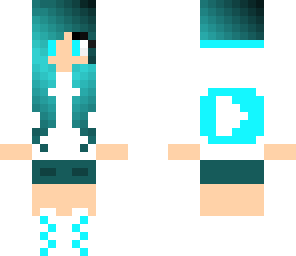 blue and white youtuber girl