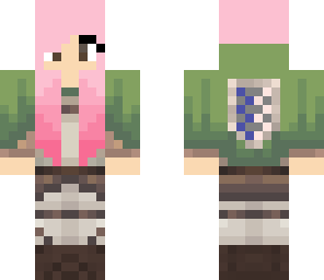 aot skin with pink hair