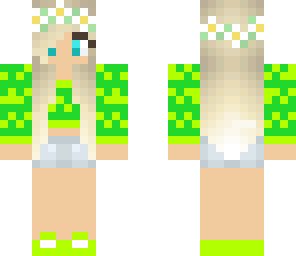 green cute girl