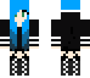 punk rock blue hair girl