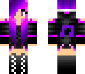 pink purple scene girl