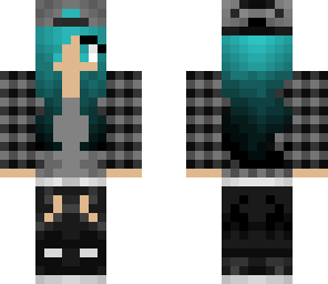 teal haired girl