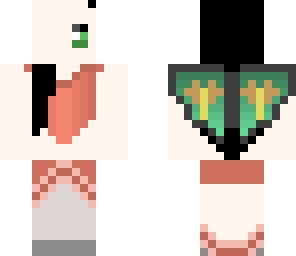 dark and light moth-like girl