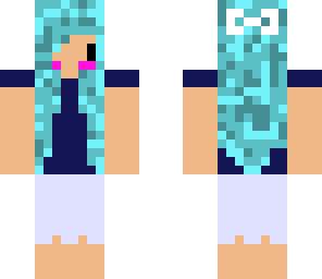 blue kawai swimming girl
