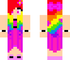 rainbow hair sundress girl