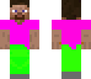 pink and green steve