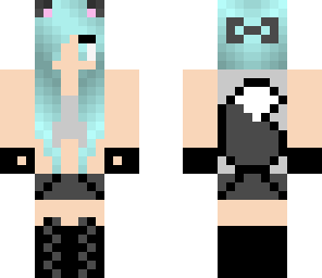 cute blue haired wolf