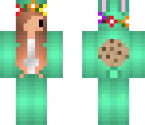 mint bunny chibi flower crown