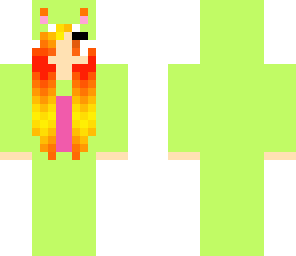 fire girl in dino costume