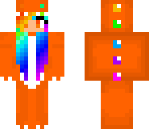 orange dino girl