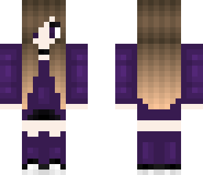 purple girl cosplayer