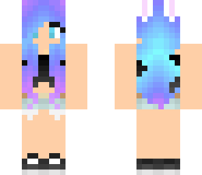 blue and pink girl