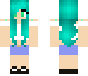 aqua hair girl