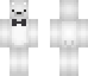 edited polar bear black bow tie