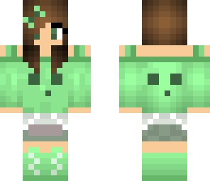 Cute Slime Girl Minecraft Skin