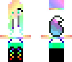 rainbow with greeny legins foxy
