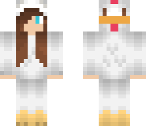 girl in a chicken onsie