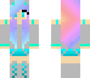 blue rainbow girl