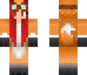 red in a fox onsie 