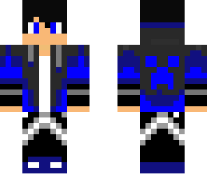cool blue parkour boy