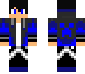 cool blue parkour boy