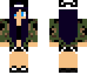 purple hair camo girl