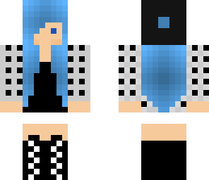 cute blue hair girl