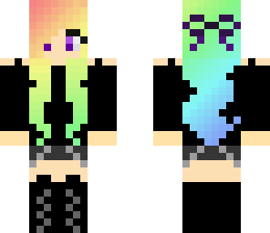 rainbow goth girl
