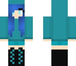 blue themed girl