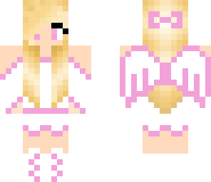 pink and white angel