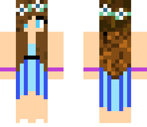 blue dress girl
