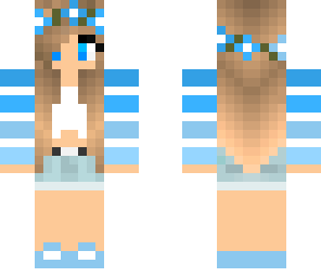 blue flower girl