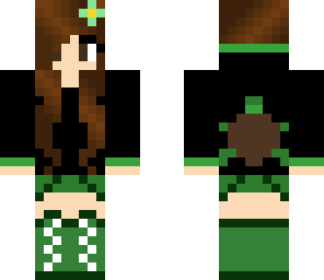 turtle girl with brown eyes