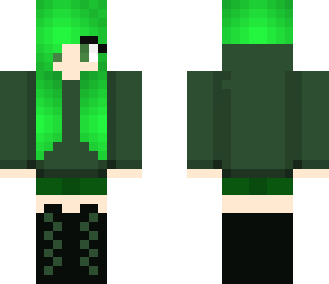 green themed girl
