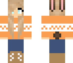 cute bunny fall girl