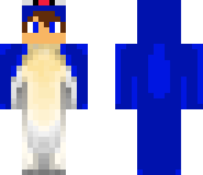 boy in blue penguin suit