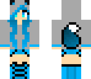 blue girl cat