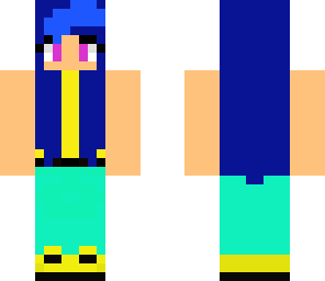 blue haired girl my new skin