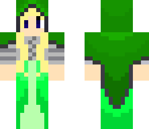 green cloaked lady